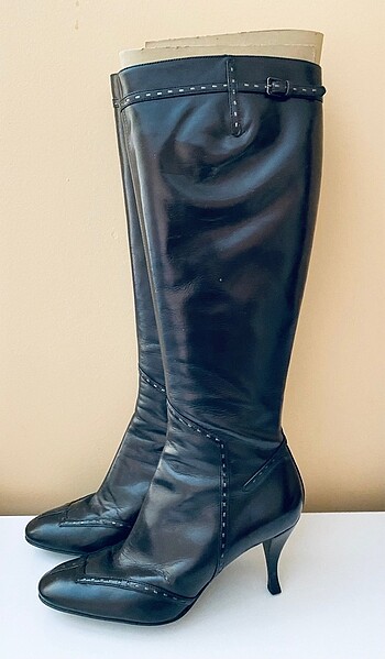 Sergio Rossi uzun, çivi topuklu çizme - Görsel 2