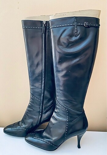 Sergio Rossi uzun, çivi topuklu çizme - Görsel 3