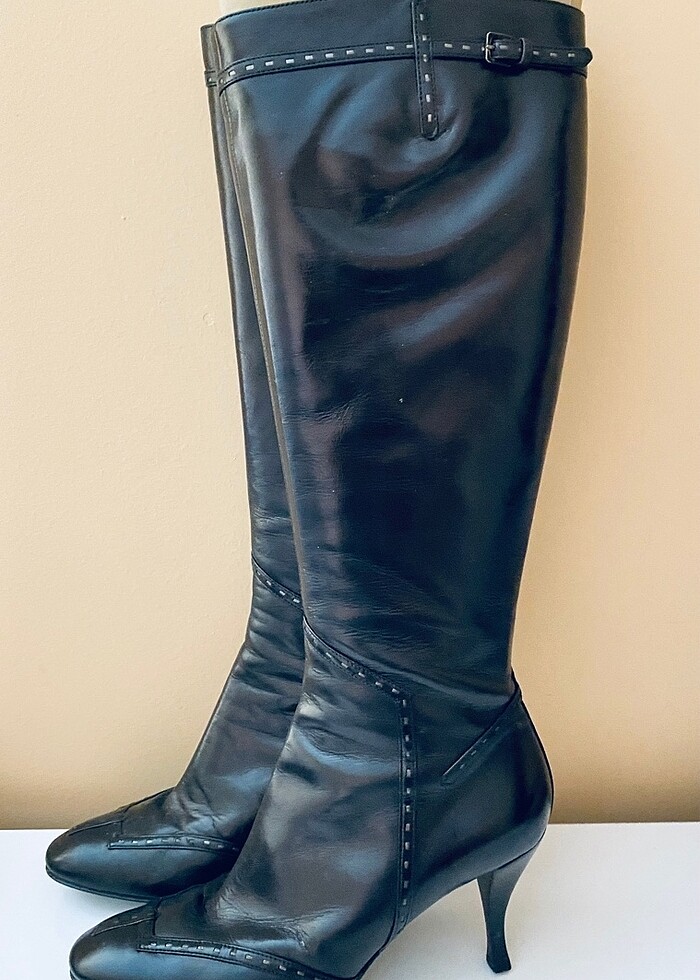 Sergio Rossi uzun, çivi topuklu çizme - Görsel 2