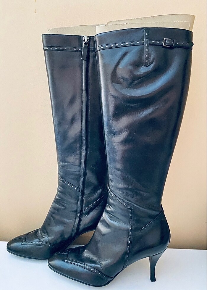 Sergio Rossi uzun, çivi topuklu çizme - Görsel 3