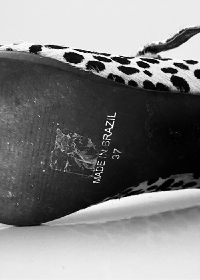 TopShop kıl dokulu dalmaçya desenli topuklu ayakkabı - Görsel 5