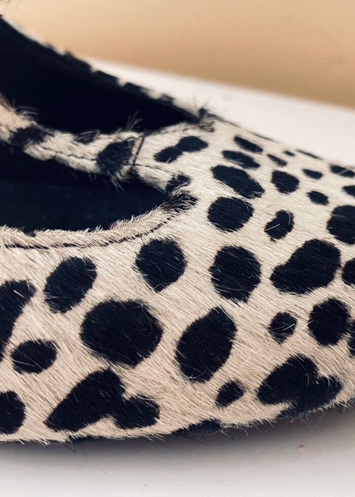 TopShop kıl dokulu dalmaçya desenli topuklu ayakkabı - Görsel 3