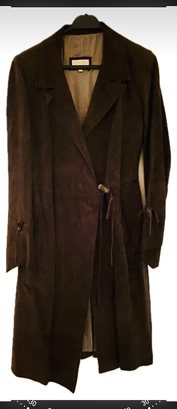 Diğer GERÇEK SÜET ASİMETRİK TRENCHCOAT