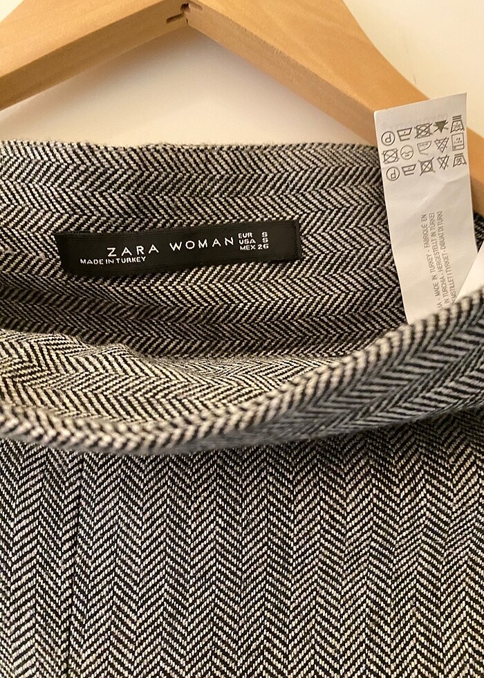 ZARA YÜNLÜ KISA PANTOLON - Görsel 3