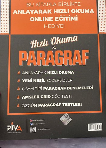  Piva Hızlı Okuma & Paragraf Sınav Hazırlık Kitabı