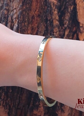 Çelik Gold Cartier Bileklik 