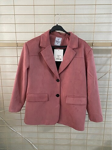 Diğer Süet vatkalı blazer ceket Oversize model