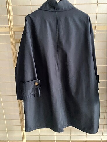 m Beden lacivert Renk Oversize trençkot