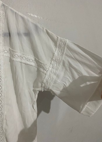 Bohem tarz dantel şeritli gömlek - Görsel 2