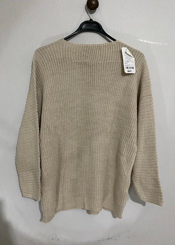 Bej triko salaş kazak - Görsel 3