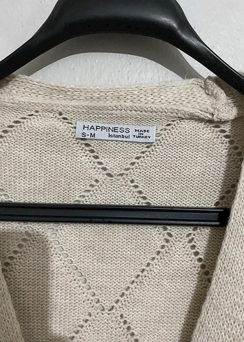 Delikli çiçekli triko kısa hırka - Görsel 3