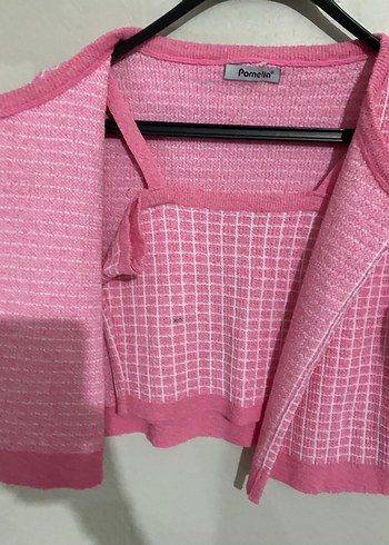 İkili crop hırka takım - Görsel 3