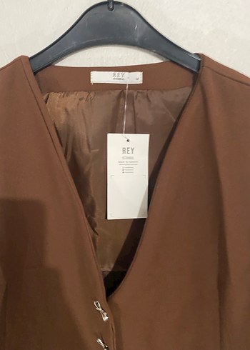 Kurdele düğmeli kadın yelek - Görsel 2