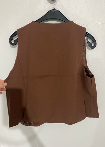 Kurdele düğmeli kadın yelek - Görsel 3