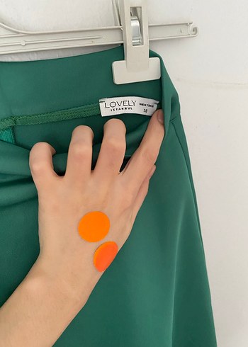 Yeşil Uzun Kadın Etek - Görsel 2