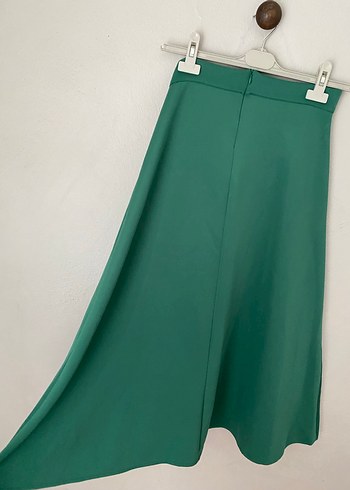 Yeşil Uzun Kadın Etek - Görsel 3