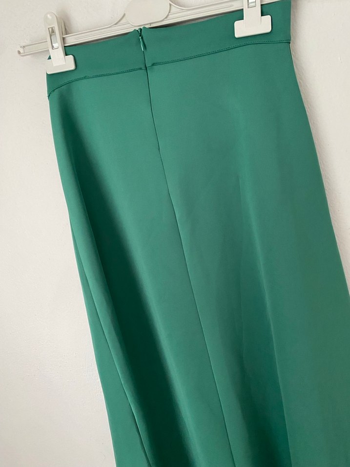 Yeşil Uzun Kadın Etek - Görsel 4