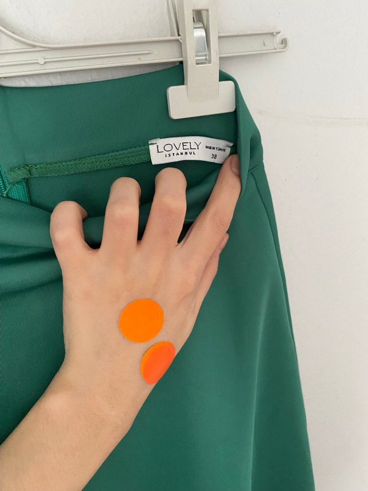 Yeşil Uzun Kadın Etek - Görsel 2