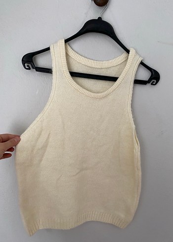 Bej Kısa Örgü Kadın Süveter - Görsel 2