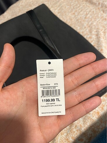  Beden siyah Renk Mavi jeans büyük çanta 