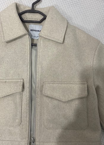 Bej Fermuarlı Midi Kadın Kaban - Görsel 2