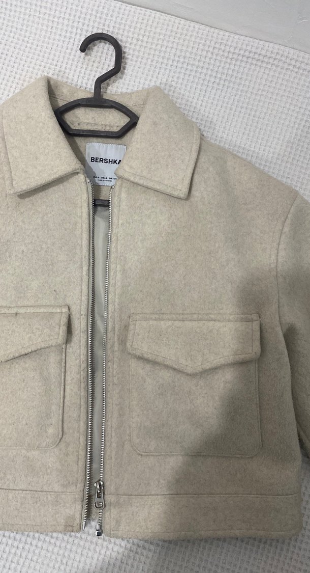 Bej Fermuarlı Midi Kadın Kaban - Görsel 2