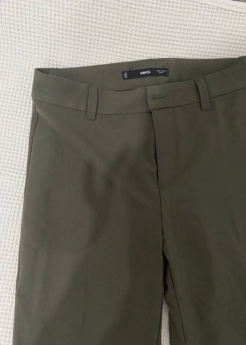 Kadın Haki Kumaş Pantolon uzun Boy - Görsel 2