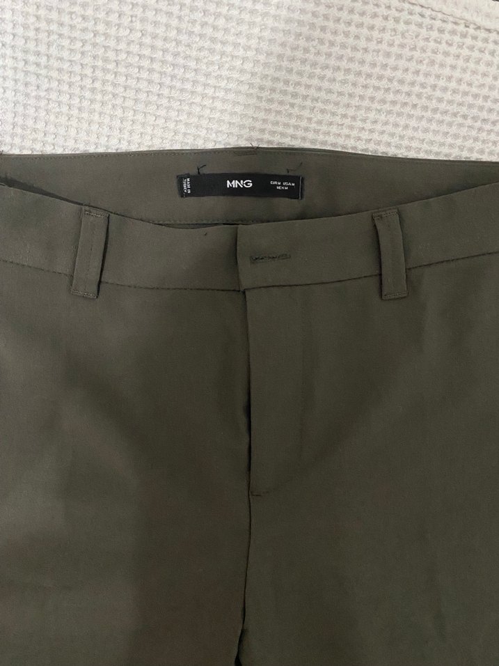 Kadın Haki Kumaş Pantolon uzun Boy - Görsel 3