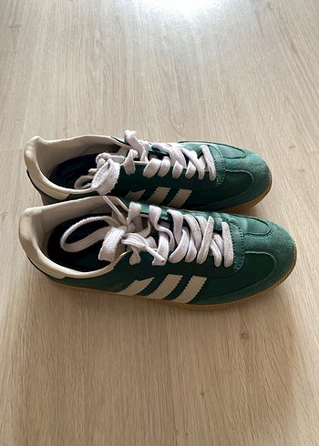 Yeşil Bağcıklı Kadın Spor Ayakkabı - Görsel 2