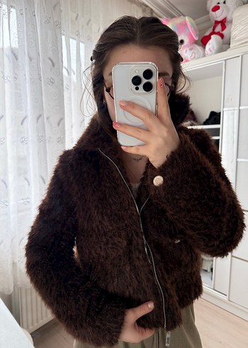 Kahverengi Kürklü Kadın Kışlık Mont - Görsel 4