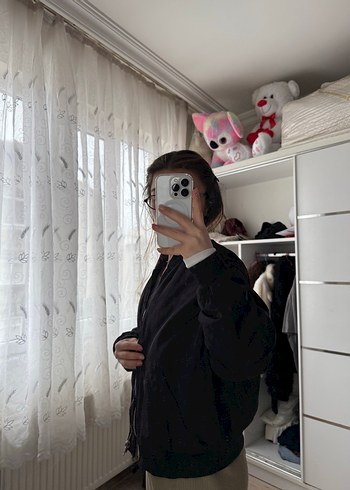 Siyah Şeffaf Midi Kadın Ceket - Görsel 3