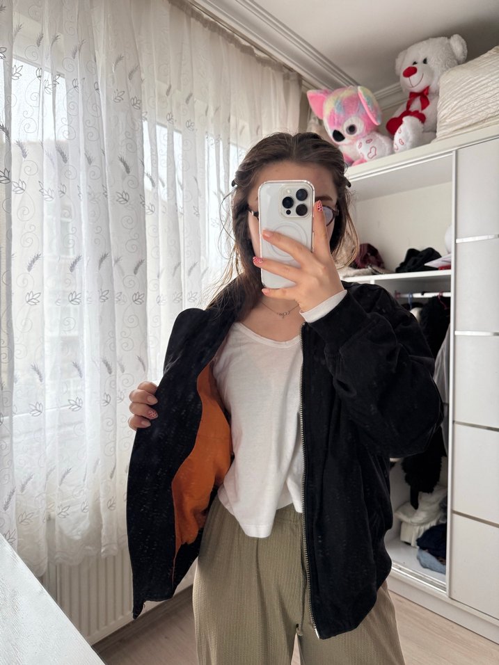 Siyah Şeffaf Midi Kadın Ceket - Görsel 2