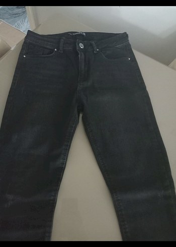 32 Beden X-LOVE basic Siyah Normal Boy Kadın Denim Jean