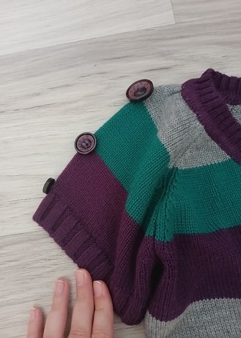 Diğer Kadın Çizgili Kısa Kollu Triko Elbise