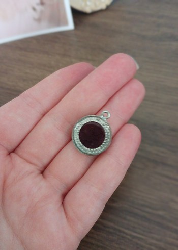 Beden Doğal Ametist 925 ayar gümüş Kolye ucu