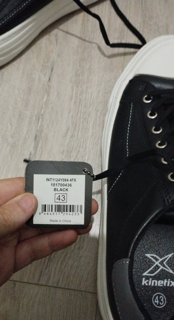 Siyah Bağcıklı deri görünümlü erkek ayakkabı - Görsel 2