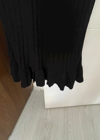 Diğer Siyah Uzun Triko Kadın Elbise