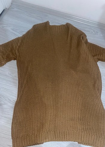 Kadın Kahverengi Örgü Midi Hırka - Görsel 3