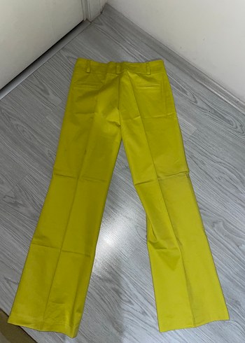 Sarı Kadın Kumaş Pantolon - Görsel 3