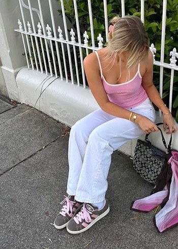 Adidas Campus Pembe Çizgili Spor Ayakkabı - Görsel 3