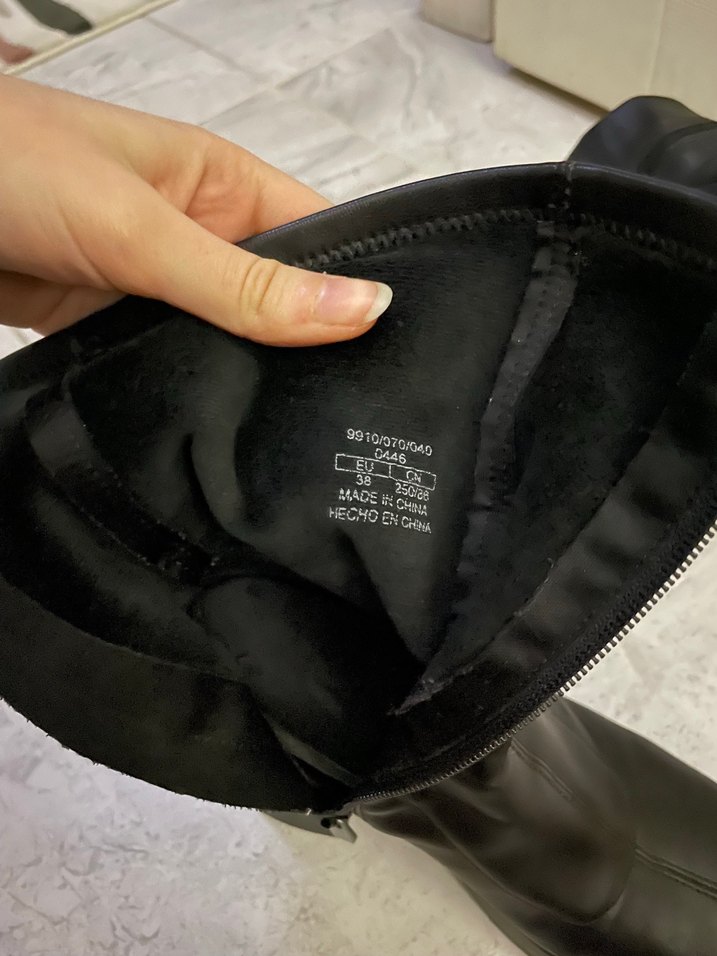 Siyah Platform Topuklu Gotik Kadın Bot - Görsel 2