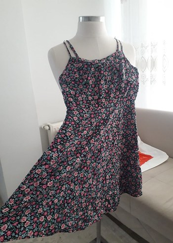 32 Beden Çiçek Desenli Bohem Midi Elbise 32 bel 80 cm boy