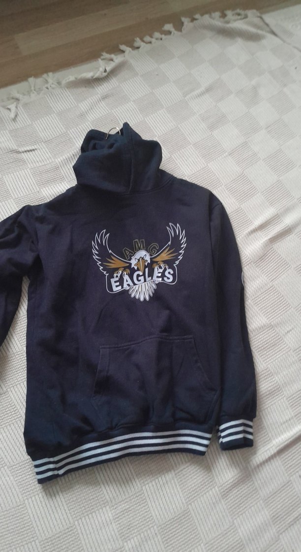 Siyah Kapüşonlu Erkek Çocuk Sweatshirt - Görsel 5