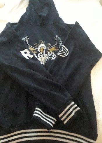 Erkek Çocuk Kapüşonlu Siyah Sweatshirt 70 kiloya olur - Görsel 2