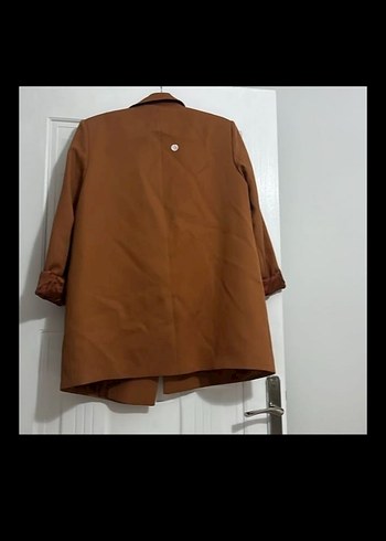 Kahverengi Süet Midi Kadın Blazer Ceket son fiyatıdır - Görsel 4