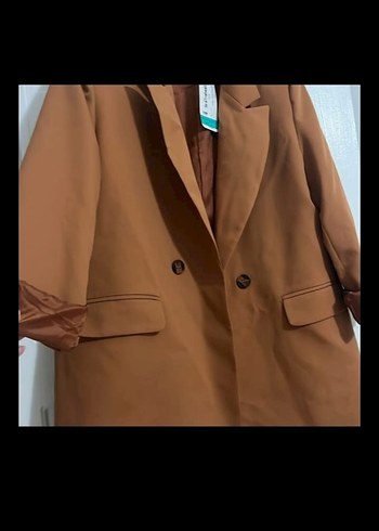 Kahverengi Süet Midi Kadın Blazer Ceket son fiyatıdır - Görsel 3