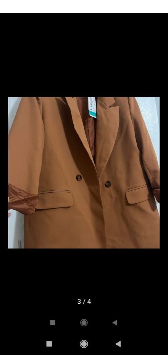 Kahverengi Süet Midi Kadın Blazer Ceket son fiyatıdır - Görsel 3
