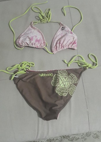 Calzedonia Bohem Stil Pembe Gri Dantelli Bikini