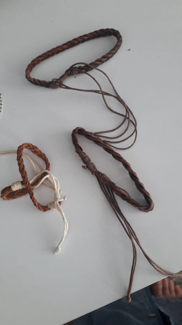 Zincir Detaylı Turkuaz Deri Erkek Aksesuarı - Görsel 2