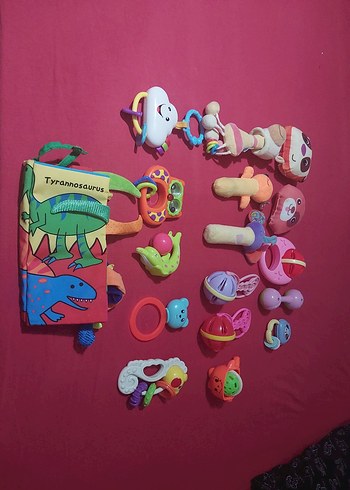 Renkli Eğitici Oyuncak Seti Pembe Tonlarında